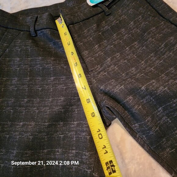 Kut From The Kloth Ellery Slim Straight Printed Pant Skinny 8 Petite Black/Grey - Picture 8 of 13